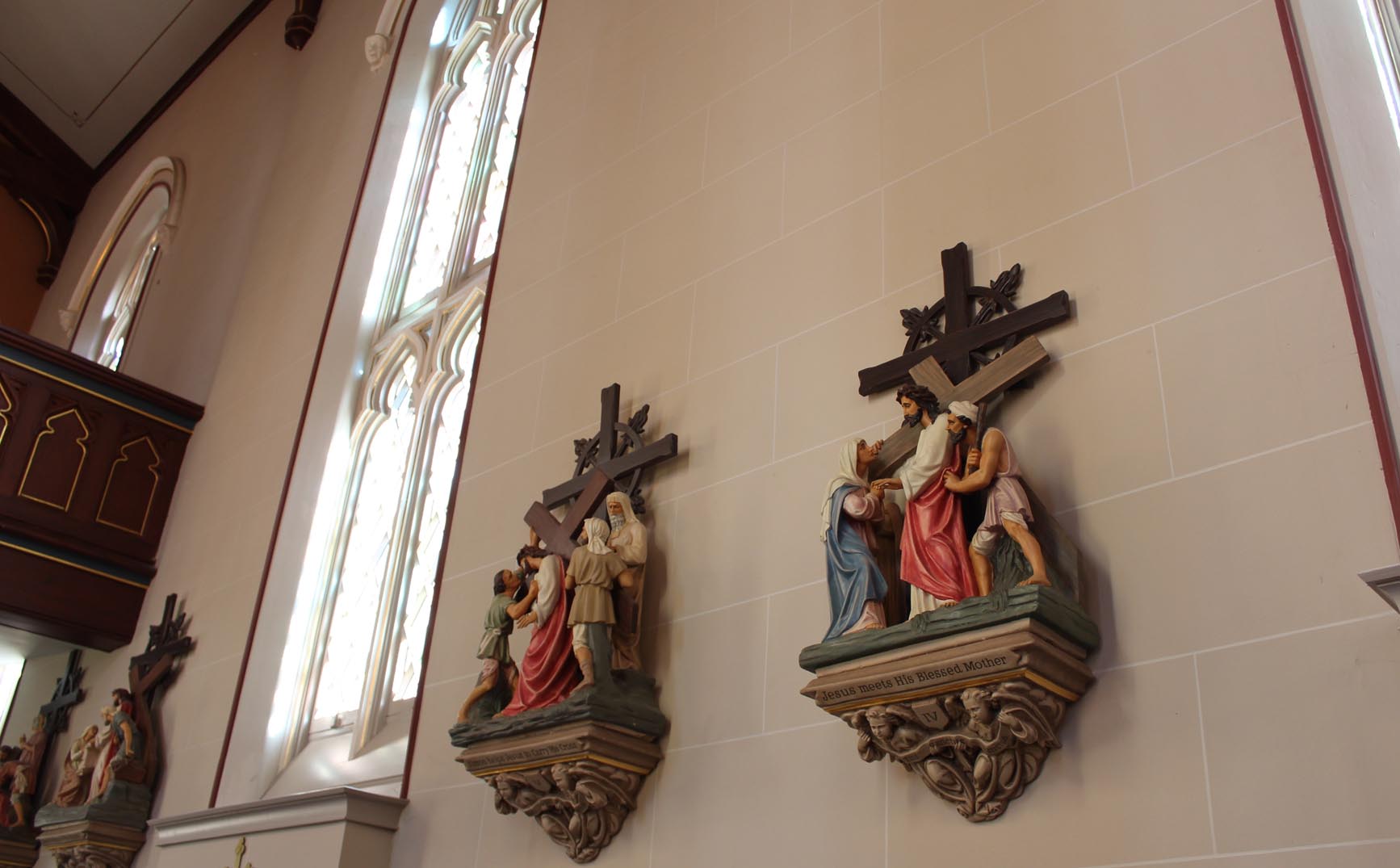 Stations of the Cross inside Old St. Vincent's Church