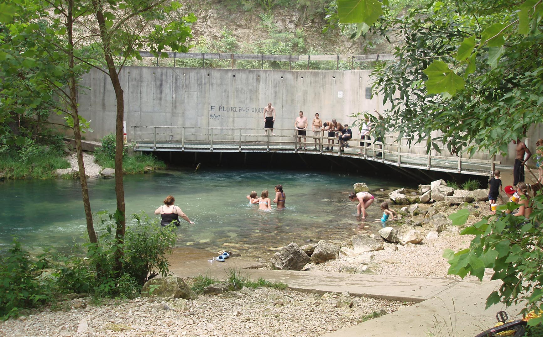 Swimming at the Roubidoux Spring, Waynesville