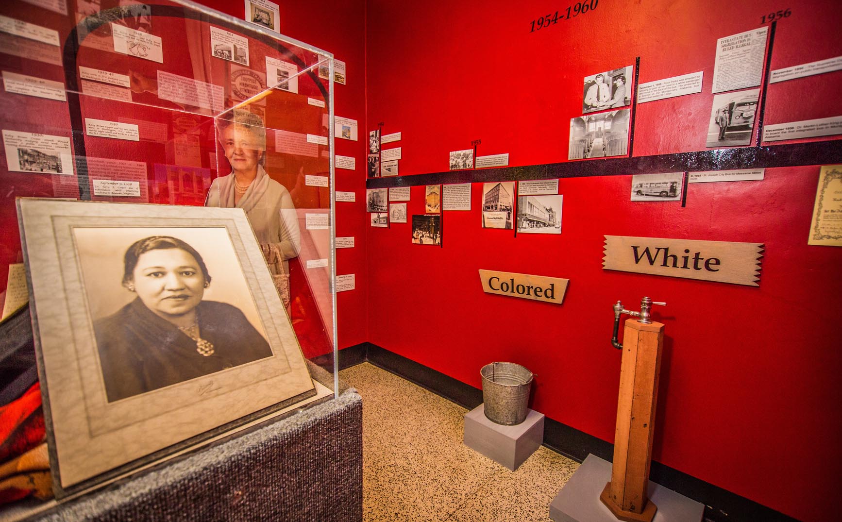 Exhibits inside the Black Archives Museum at the St. Joseph Museums complex