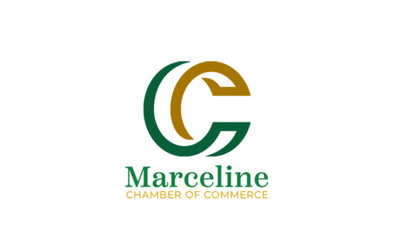 A graphic logo for the Marceline Chamber of Commerce.