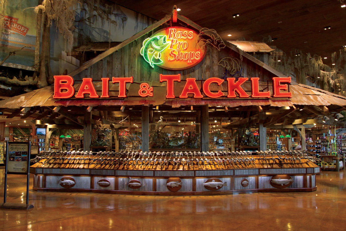 The Bait and Tackle Shop inside Bass Pro Shops Outdoor World.