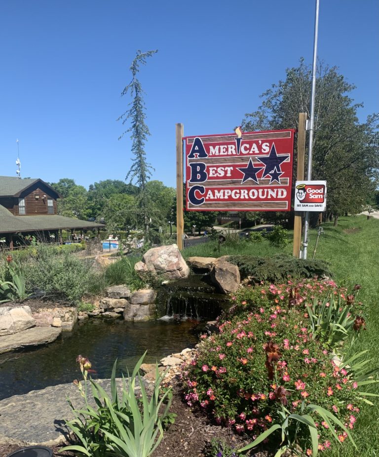 Photo of the front entrance to a campground.