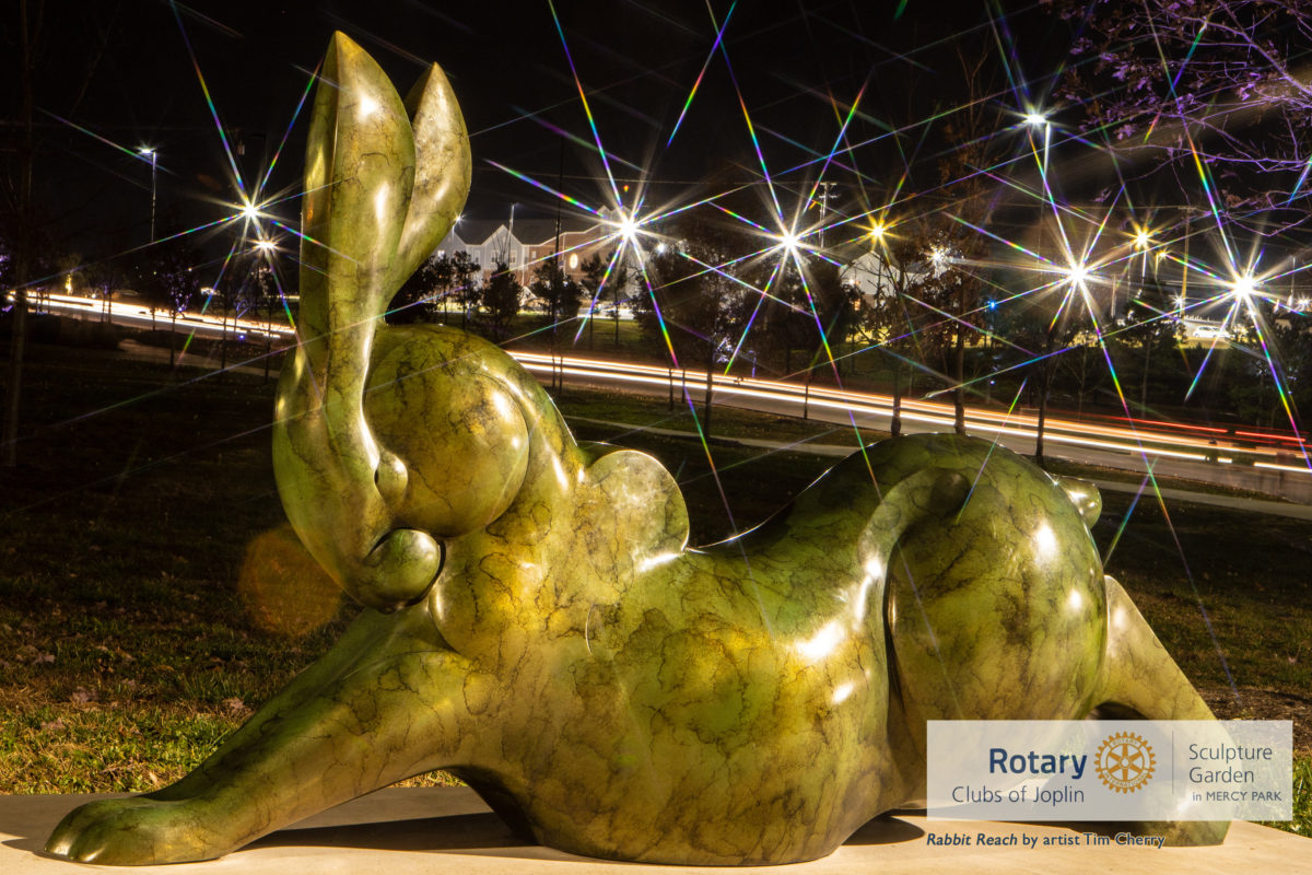 Reach Rabbit in Joplin Rotary Sculpture Garden