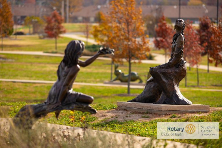 Sculptures in Joplin Rotary Sculpture Garden