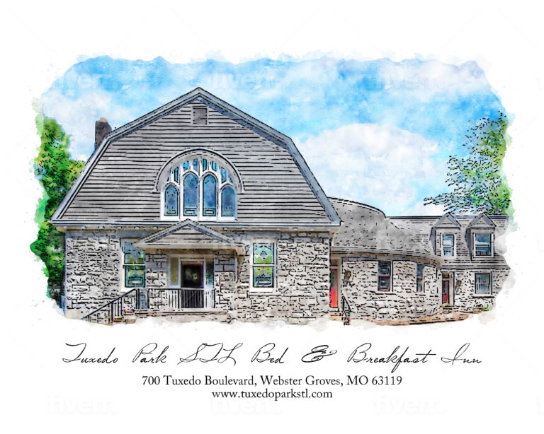 Watercolor of Inn's exterior