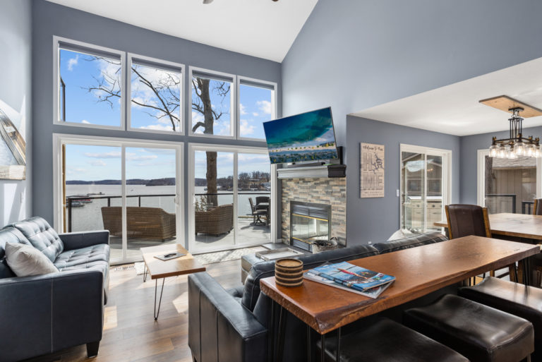 Living quarters in a large vacation home.