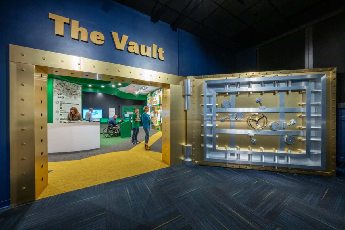 A large vault as part of an economic museum.