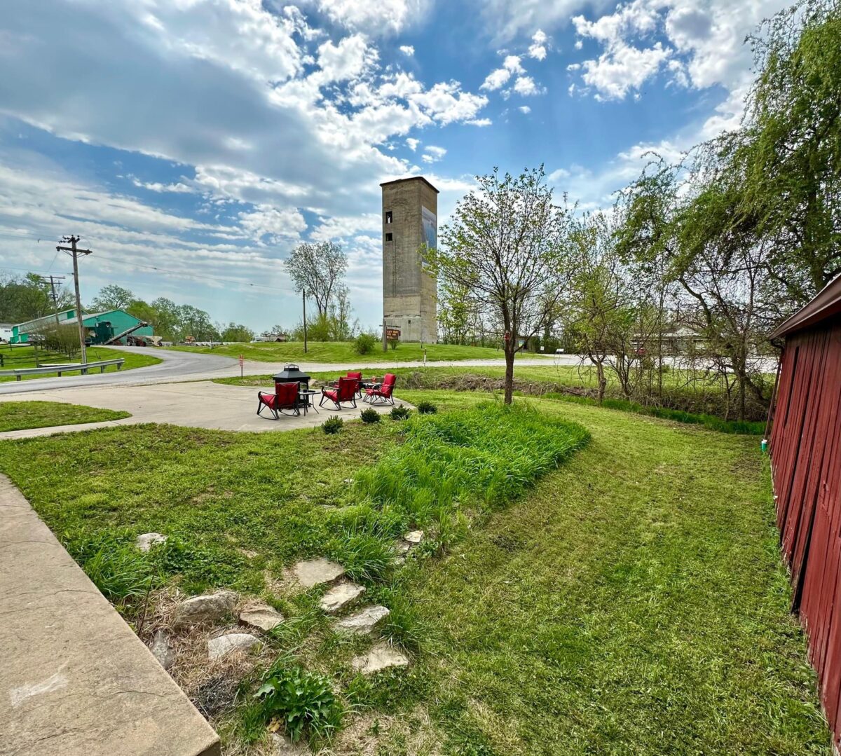 View of the Mercantile Garden and Katy Trail from The Mercantile