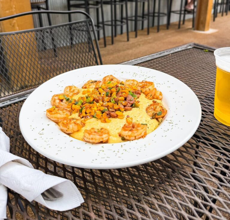 A plate of food at a winery.