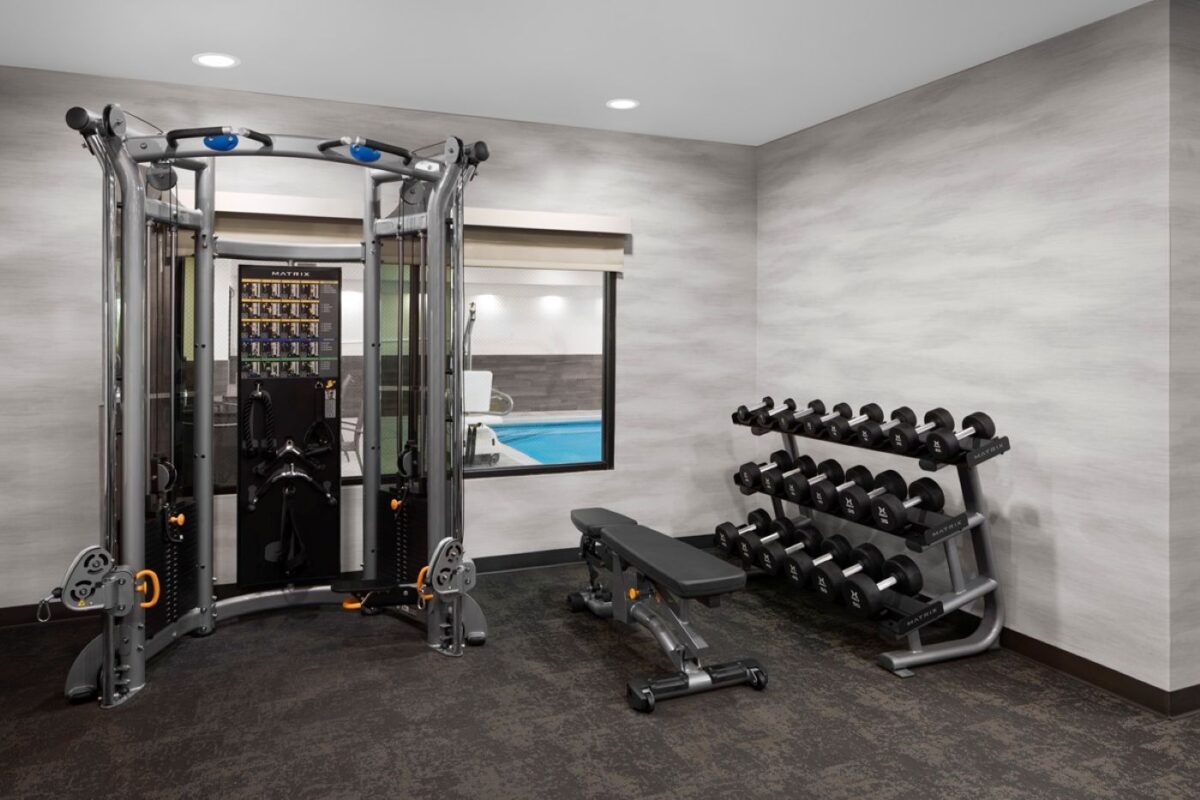 Gym with weights