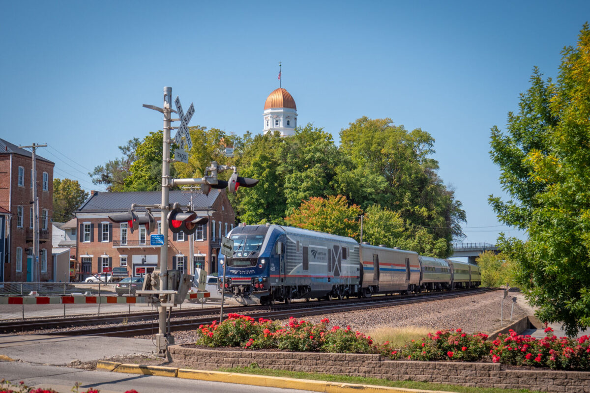 Amtrak Train Coming into Hermann