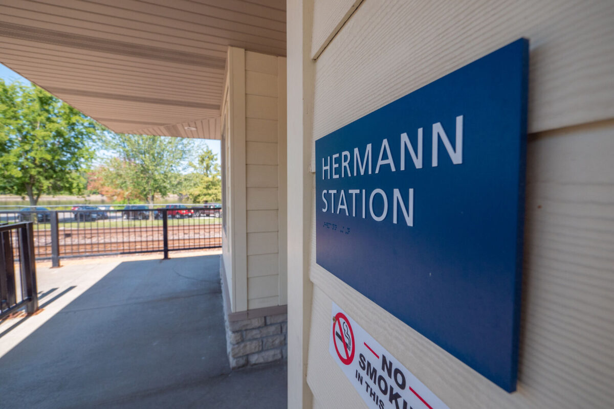 Hermann Station Sign