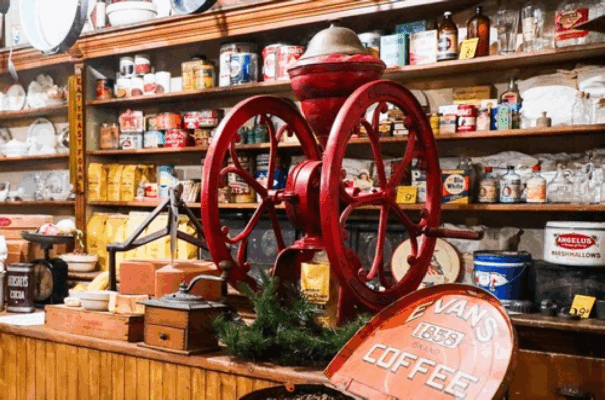 Inside the Provisions store circa 1900.