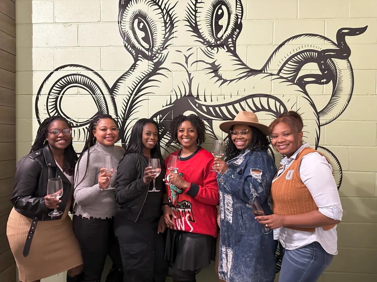 Picture of a group enjoying Sail Away Wine