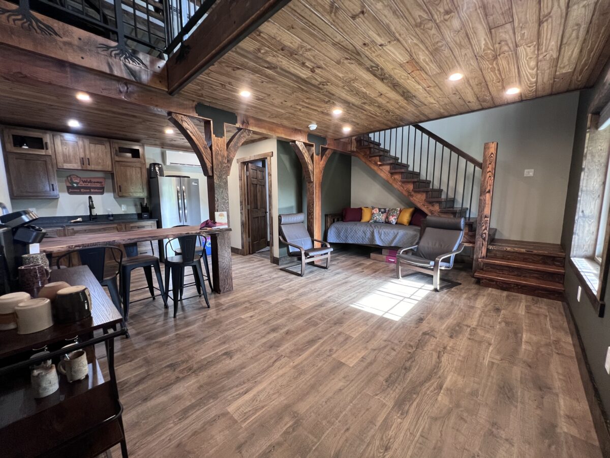 Interior of the James River Hideout cabins