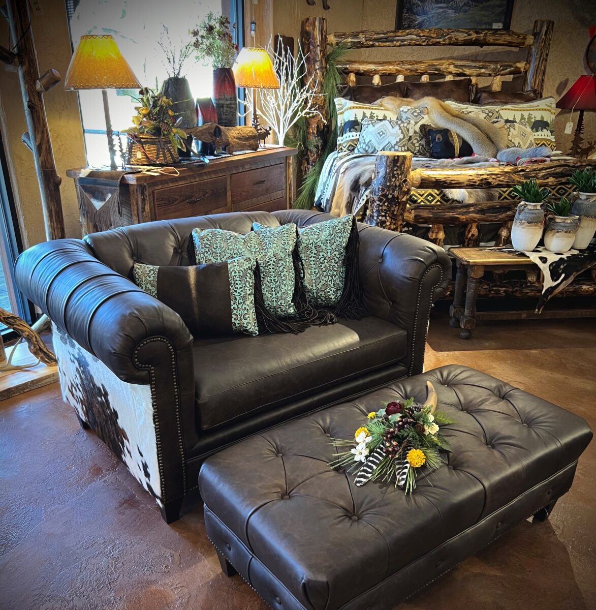 Oversized Hair on Hide and Leather Chair