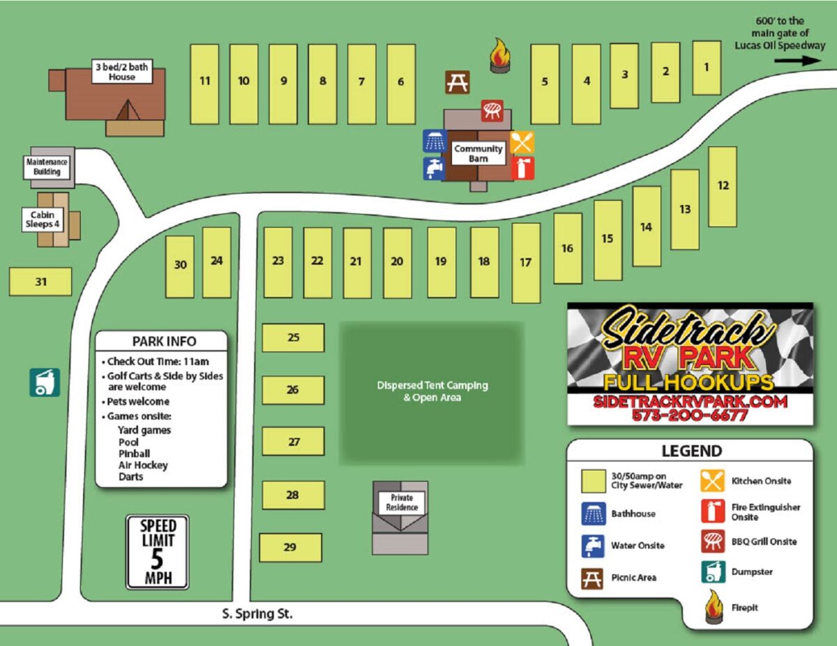 Property Map of Sidetrack RV Park