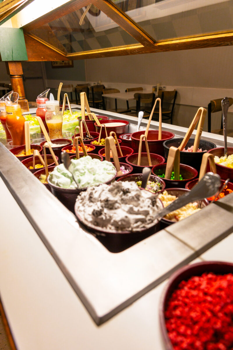 The pizza buffet at Pagliai's Pizza.