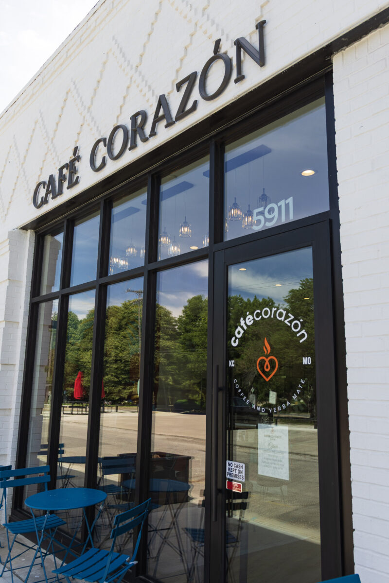 The exterior of Café Corazón.