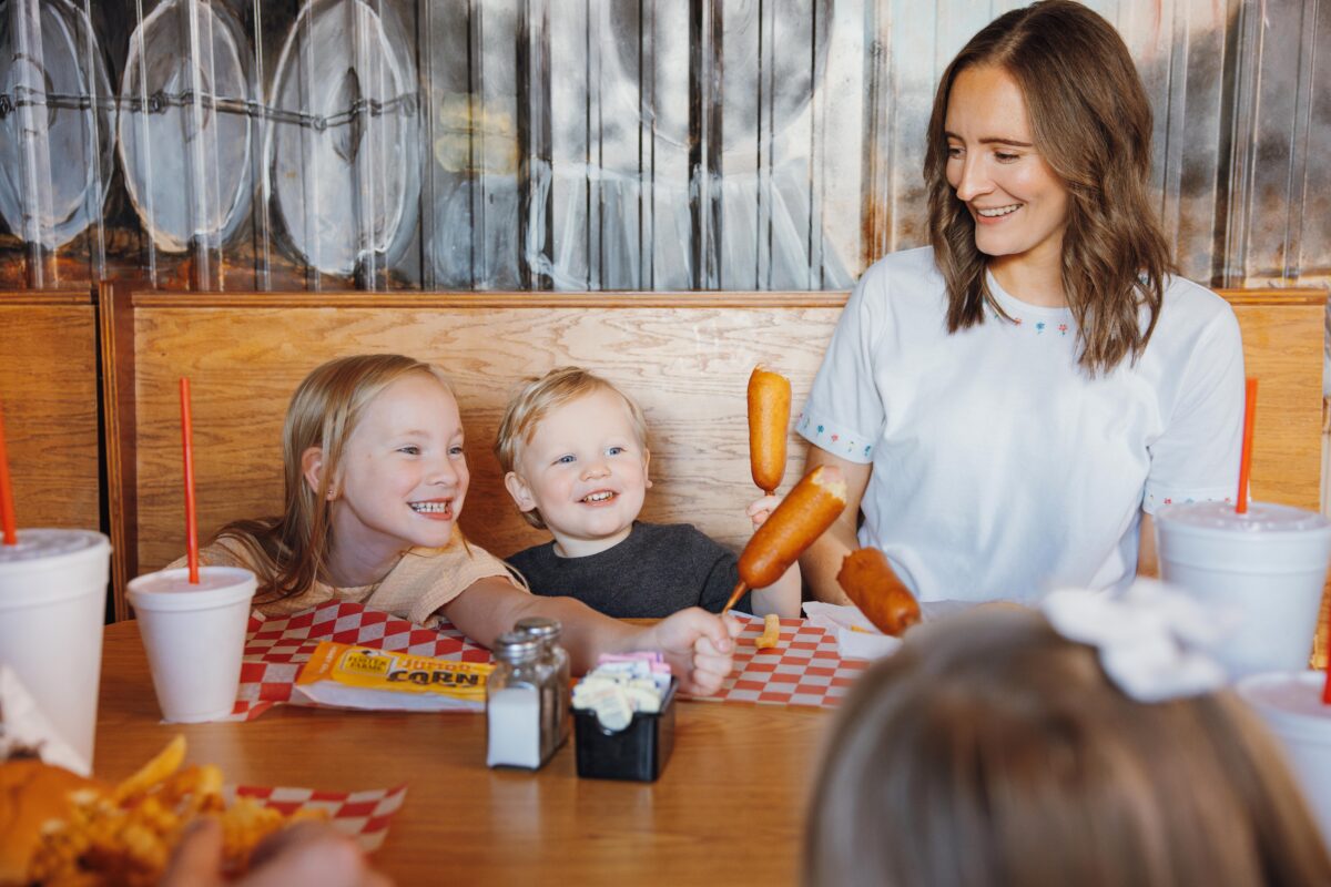 Diners enjoy a meal at Dexter Queen Barbecue.