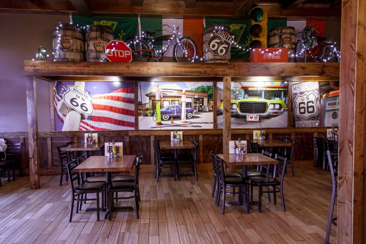 The inside of Hoppers Pub.