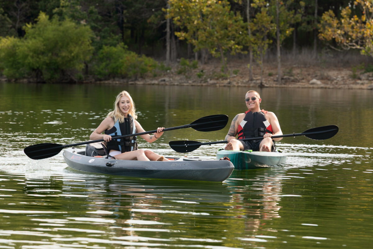 People steer rentals from Table Rock Lake Kayak Rentals.
