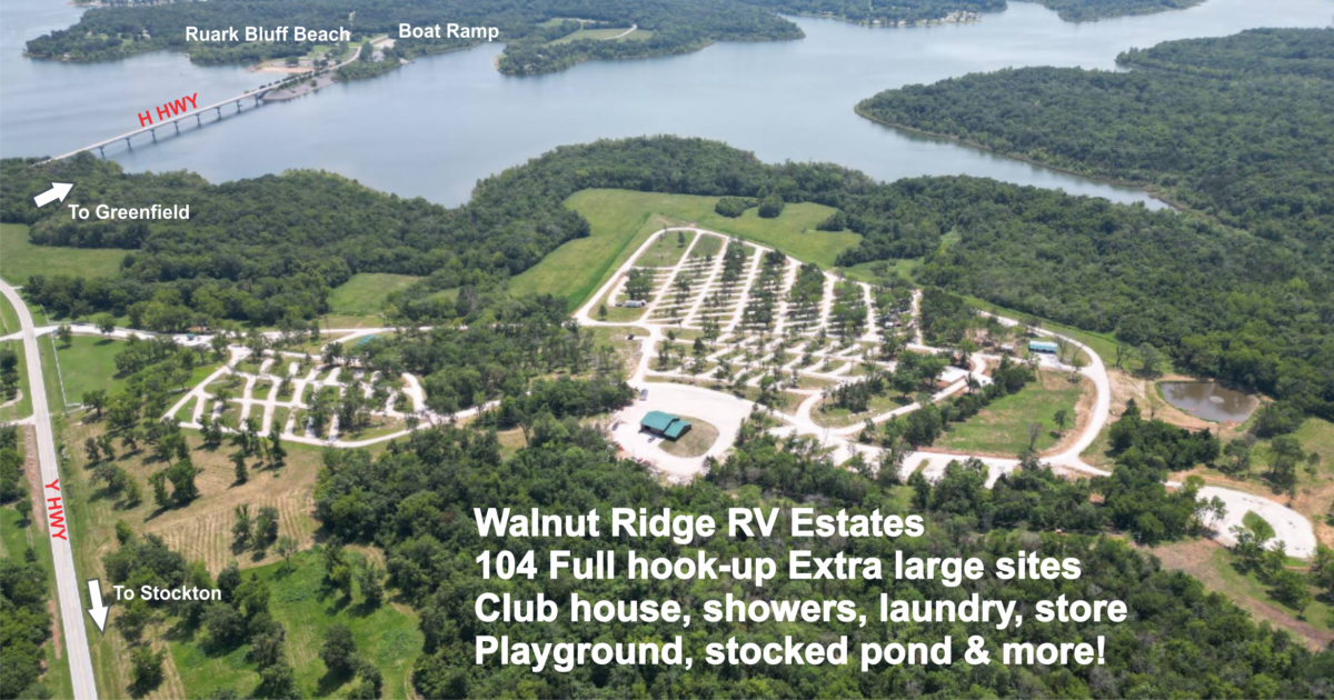 Walnut Ridge RV Estates aerial with description