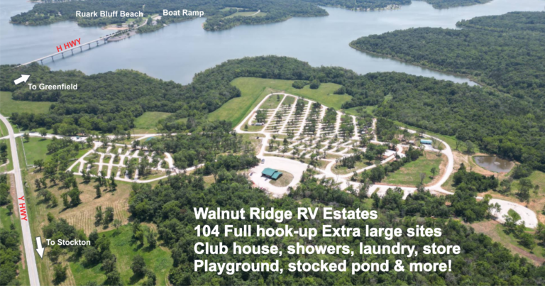 Walnut Ridge RV Estates aerial with description