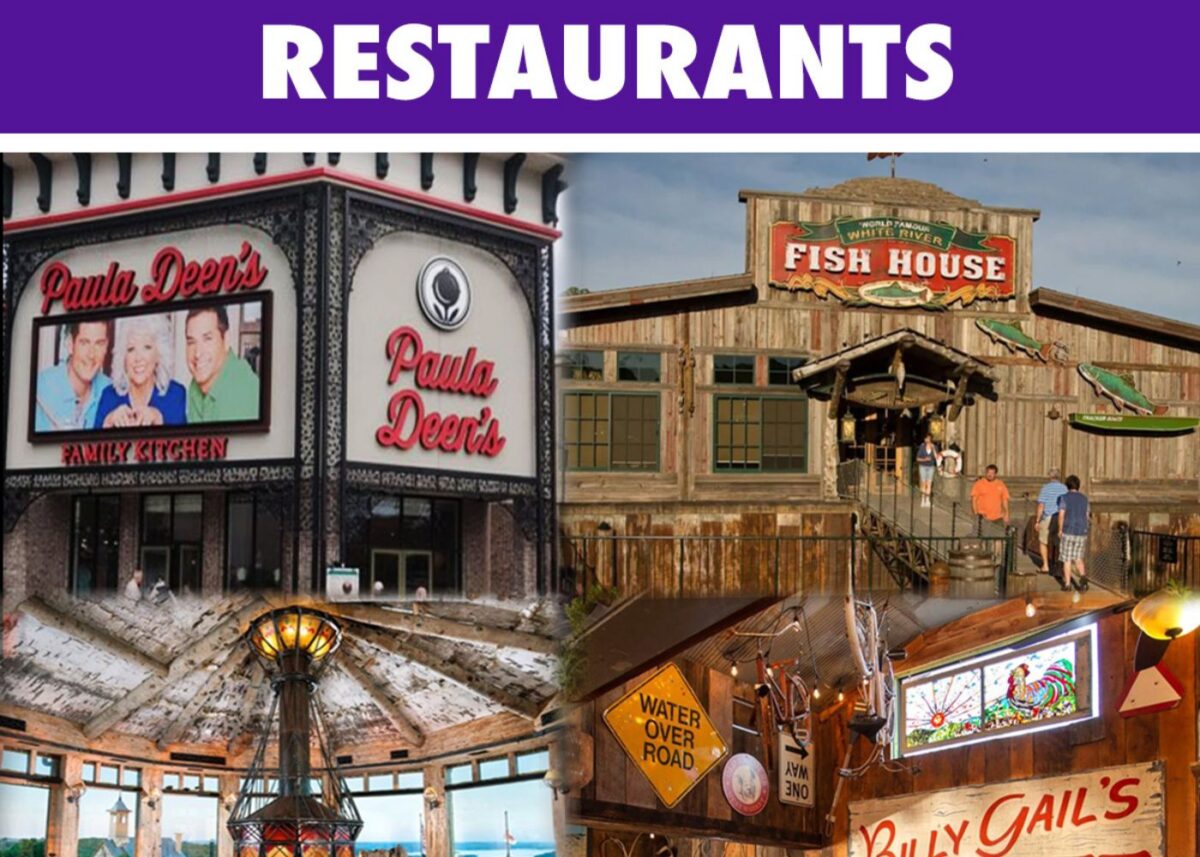 Graphic promoting restaurants in Branson.