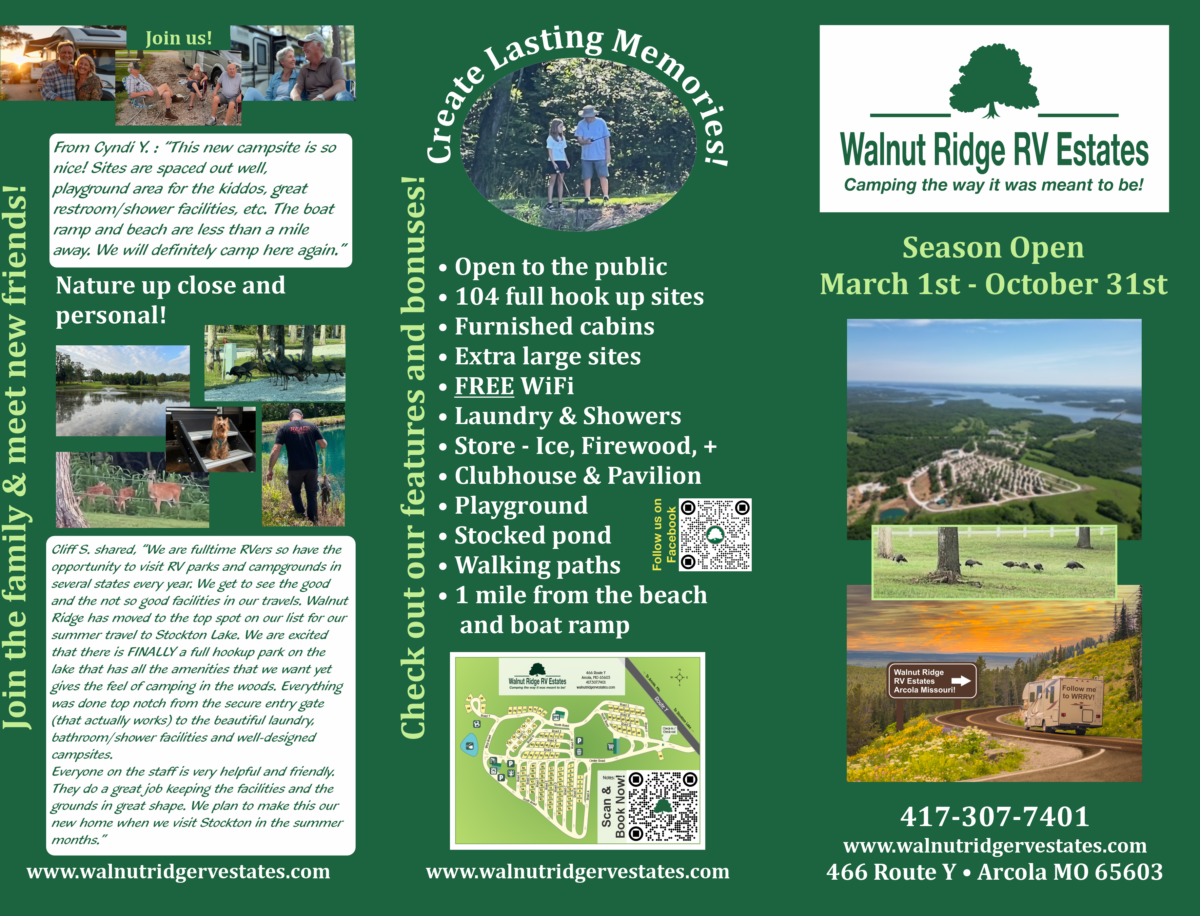 Campground brochure page 1