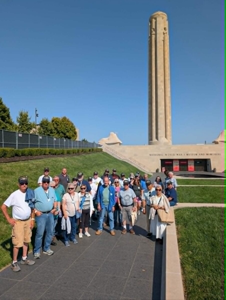 Military reunion tour with Just One Day Travel Tours visit to WWI Museum.