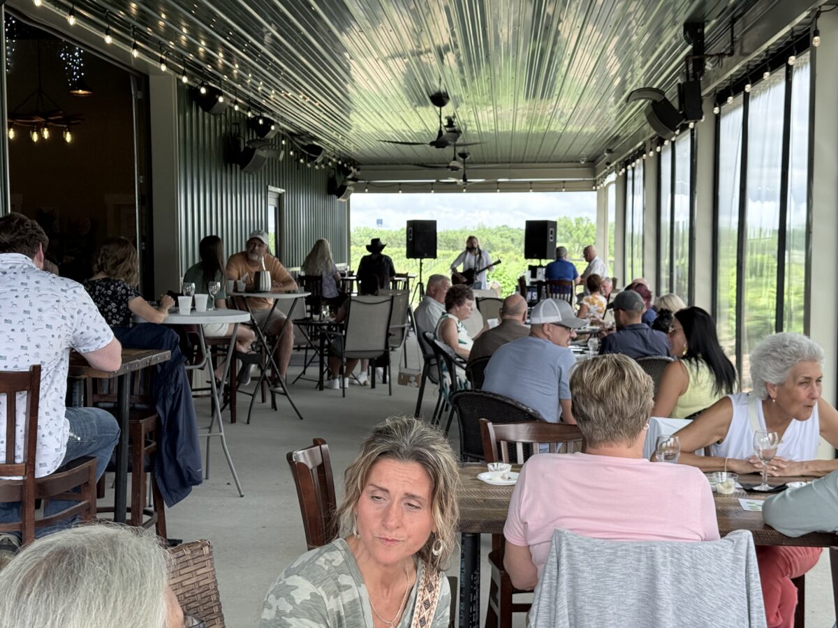 Patio time at Shamrock Hills Vineyard and Winery