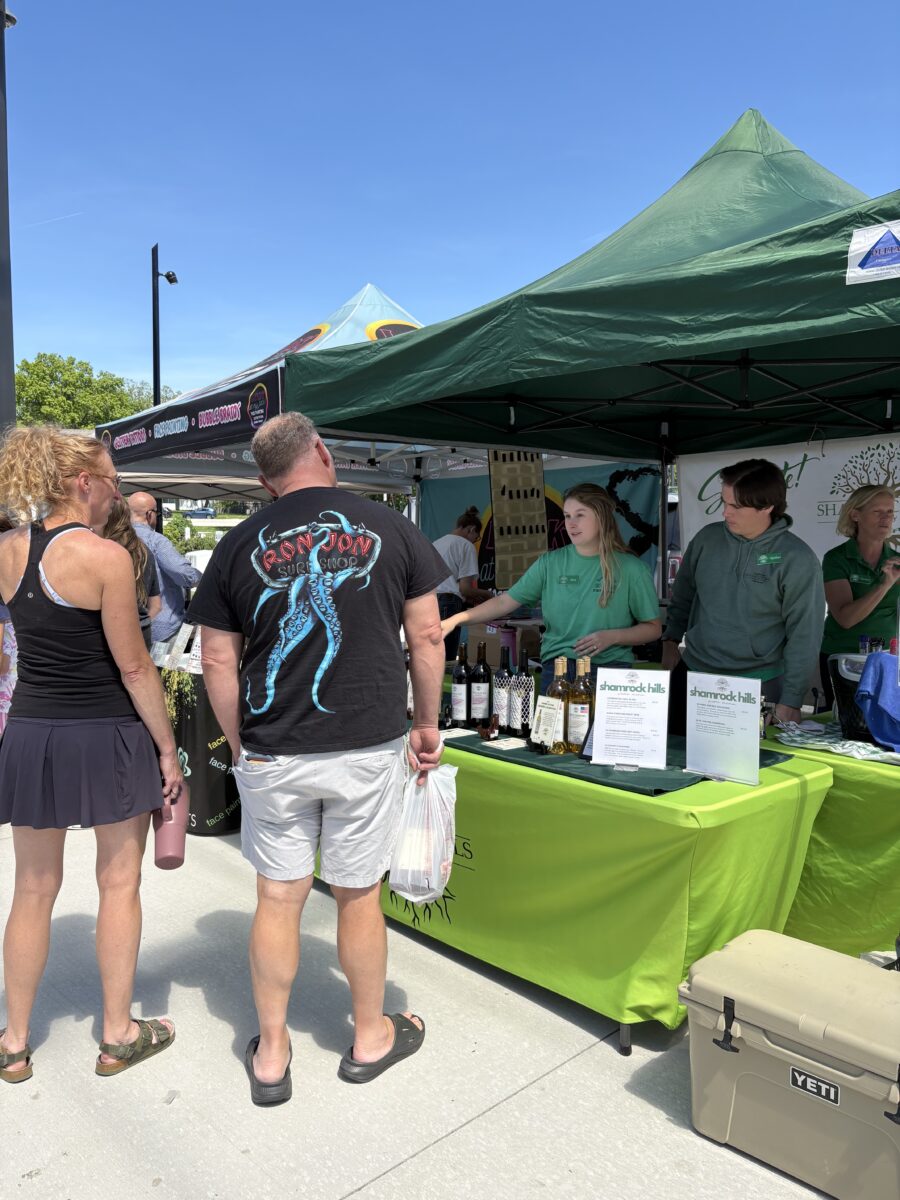 Showcasing our wines at the Lee's Summit Farmer's Market in May 2026
